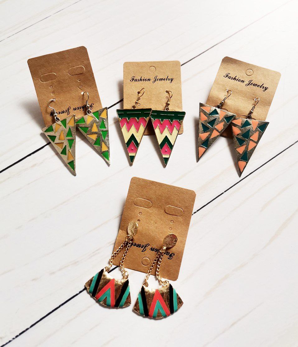 گوشواره آویز طرحدار